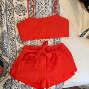 Blue Blush Orange Red Matching Set